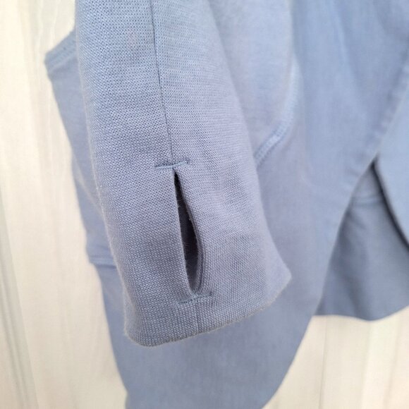 Eddie Bauer Blue Fleece Wrap Cardigan - Picture 5 of 5